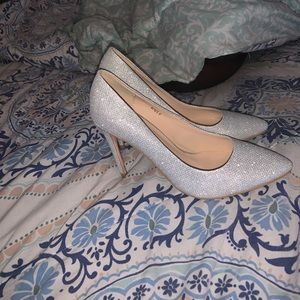 Women’s silver high heels